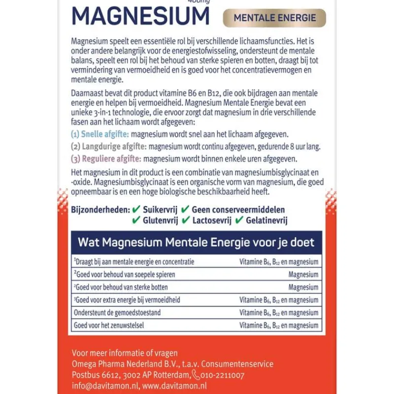 Davitamon Magnesium Mentale Energie 30ST