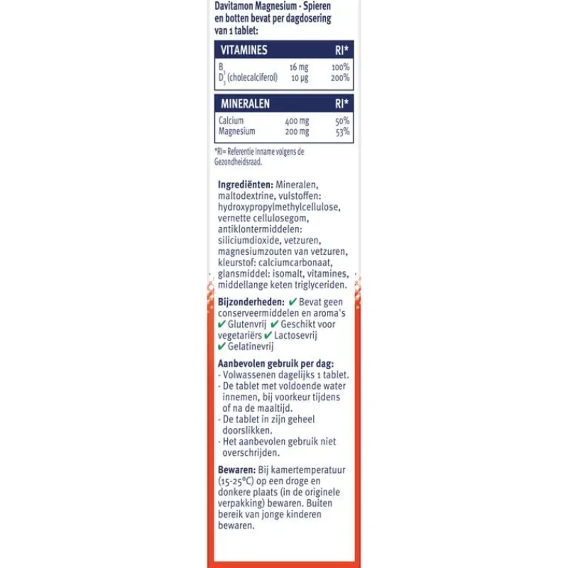 Davitamon Magnesium Met Calcium + Vitamine D Tabletten 42 Stuks
