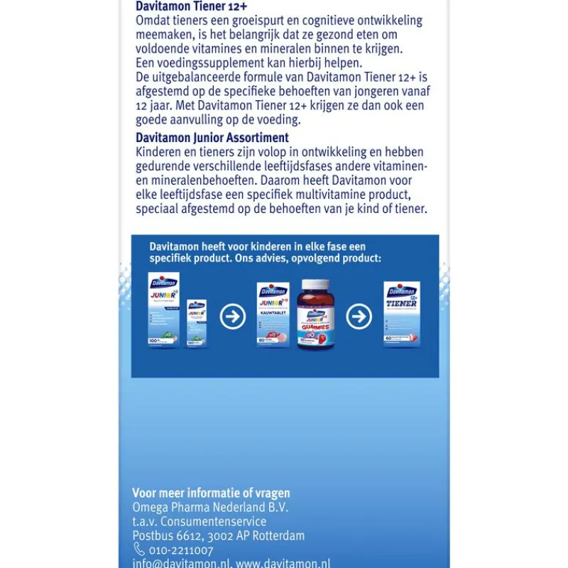 Davitamon Multi 12+ Kauwvitamines Aardbei 60 Stuks