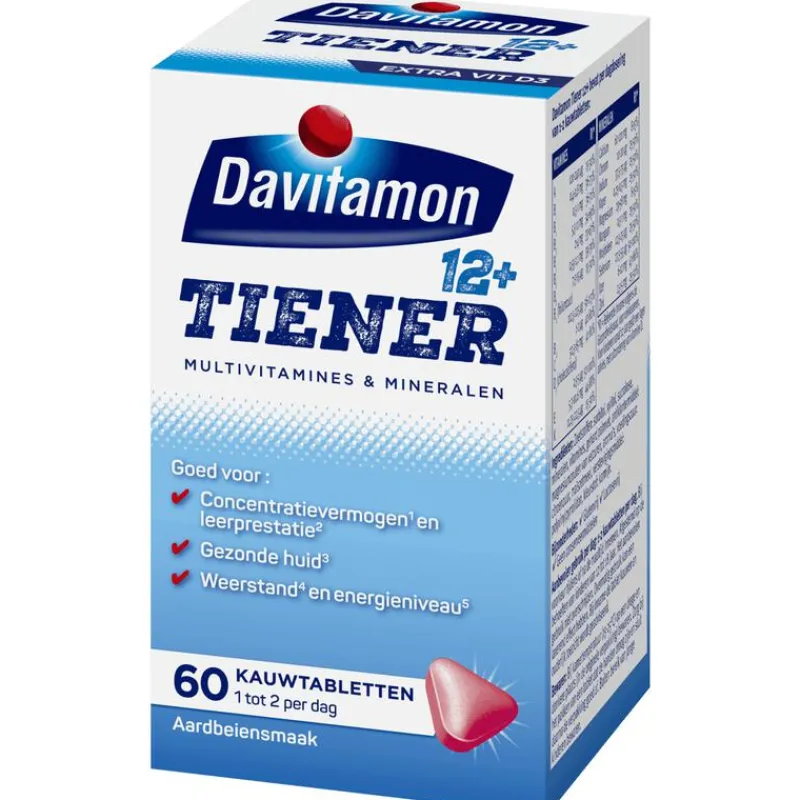 Davitamon Multi 12+ Kauwvitamines Aardbei 60 Stuks