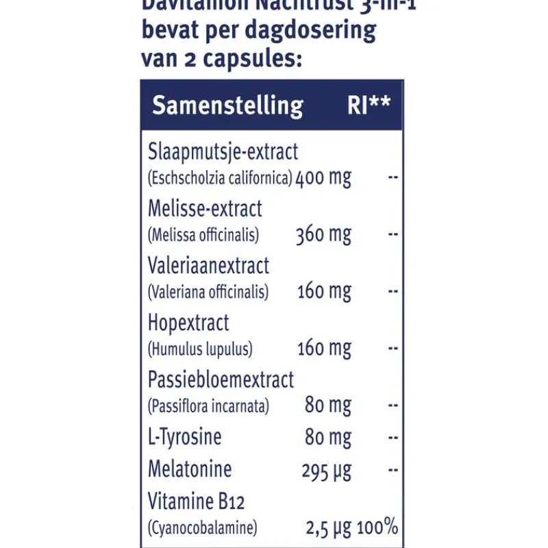 Davitamon Nachtrust 3-in-1 20 Capsules