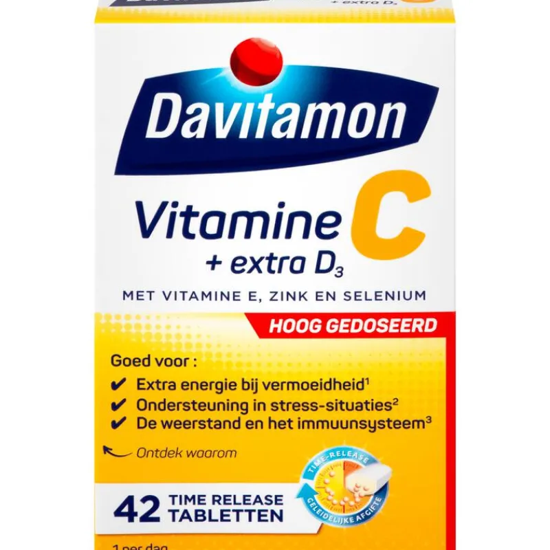 Davitamon Vitamine C Forte + vitamine D3 42 tabletten