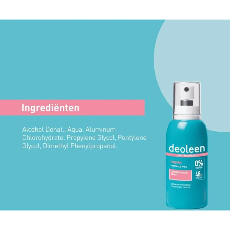 Deoleen Regular Anti-Transpirant Deodorant Pompspray 75 ML