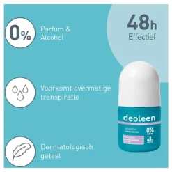 Deoleen Sensitive Anti-Transpirant Deodorant Roller 50 ML
