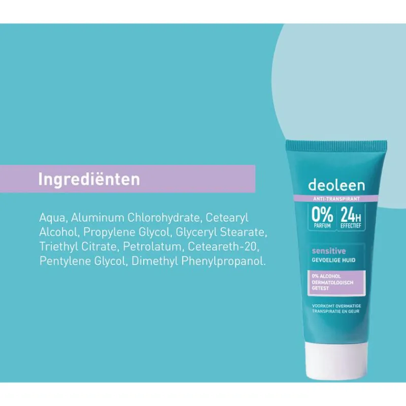 Deoleen Sensitive Anti-Transpirant Deodorant Crème 50 ML