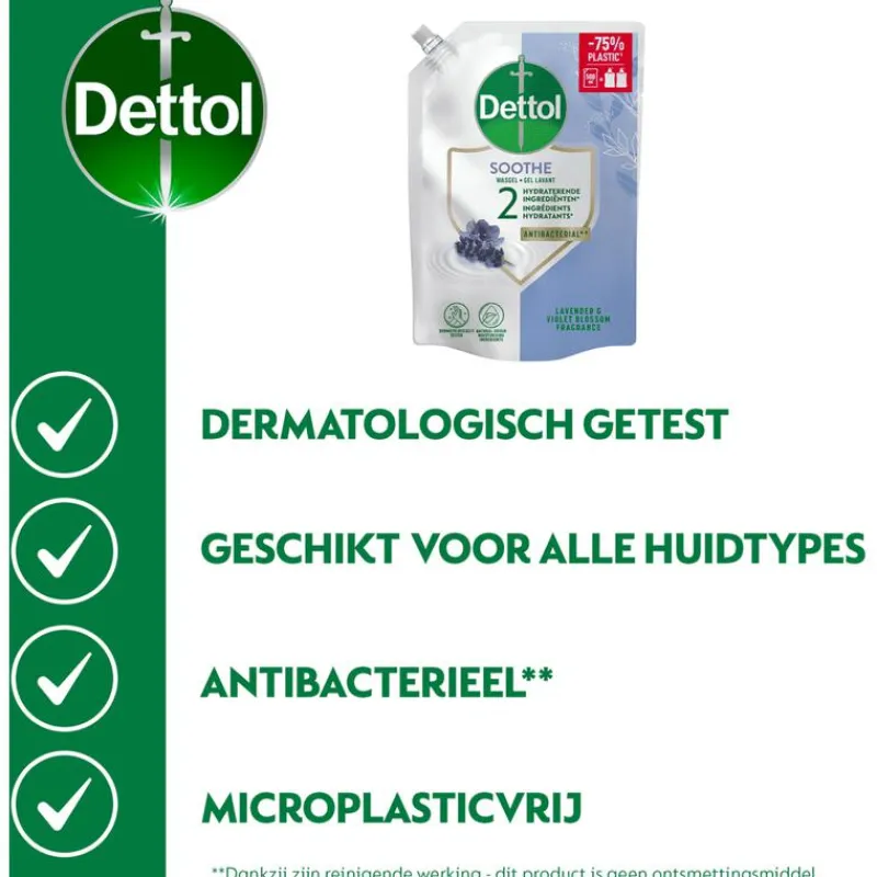 Dettol Pouch Lavander Navulverpakking - 500 ML