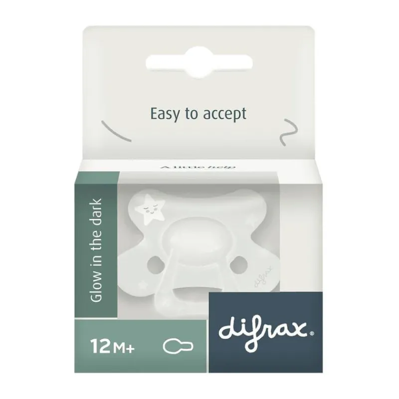 Difrax Fopspeen Natural 12+ Maanden Glow in the dark BPA-vrij