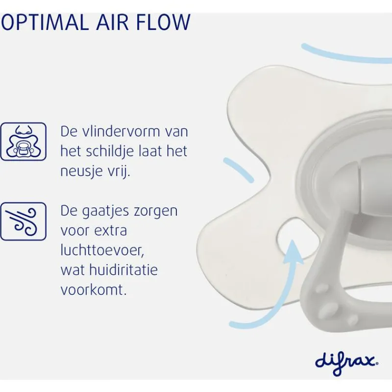 Difrax Fopspeen Natural 6 Maanden Groen BPA-vrij