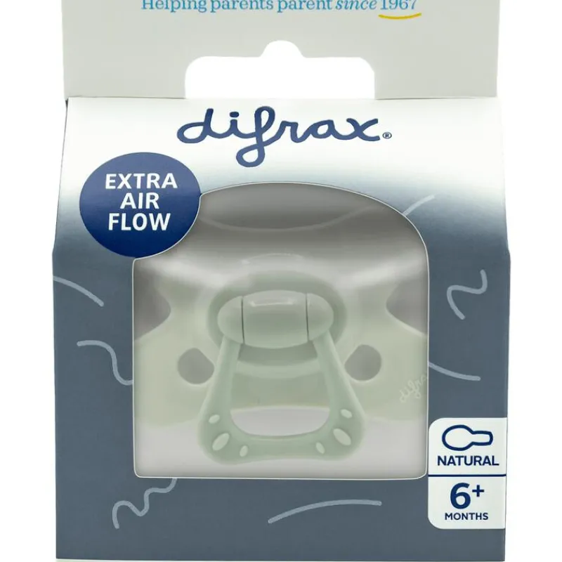 Difrax Fopspeen Natural 6 Maanden Groen BPA-vrij