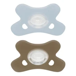 Difrax Fopspeen Natural 0-6 Maanden Lichtblauw/Beige BPA-vrij