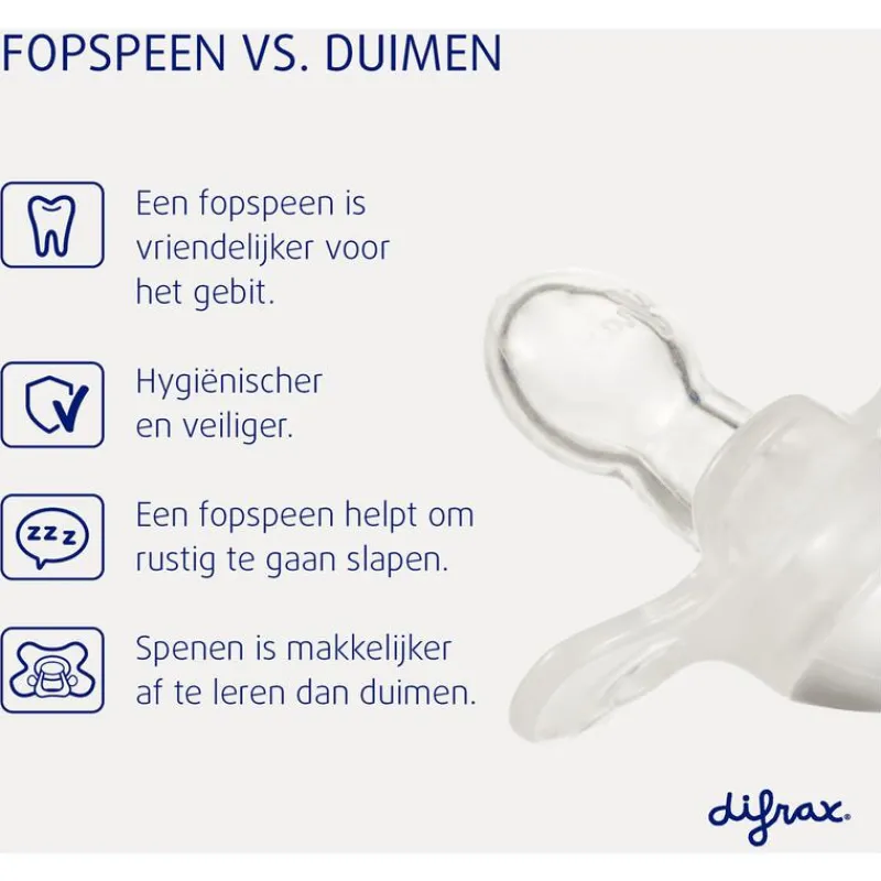Difrax Fopspeen Natural 18 Maanden Donkergrijs BPA-vrij
