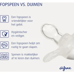 Difrax Fopspeen Naturel Lilac Amethyst 0-6 Maanden