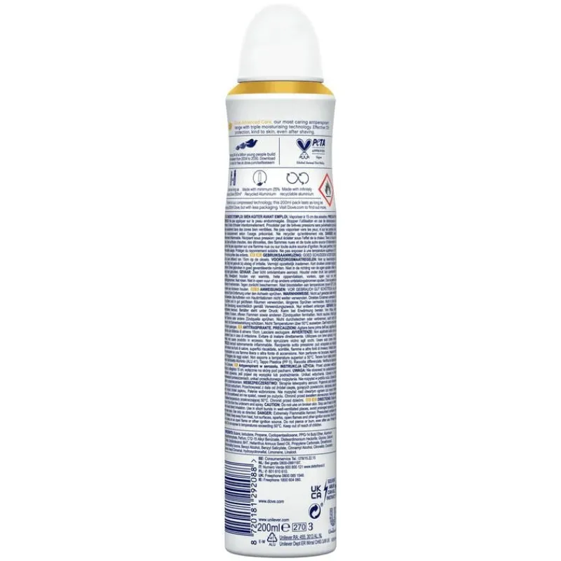 Dove Advanced Care Invisible Dry Anti-Transpirant Deodorant Spray 200 ML