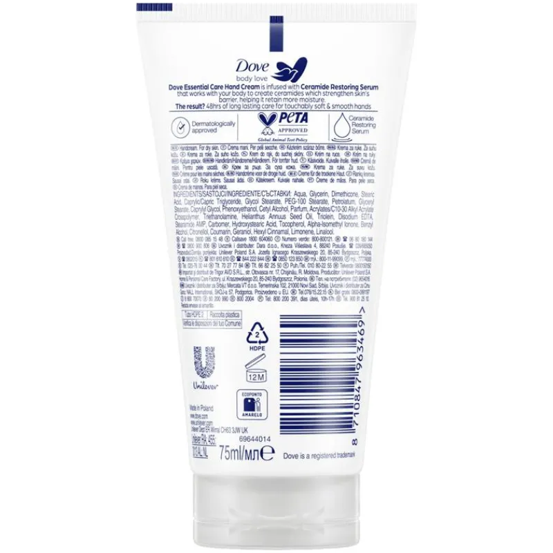 Dove Body Love Essential Care Handcrème 75 ML