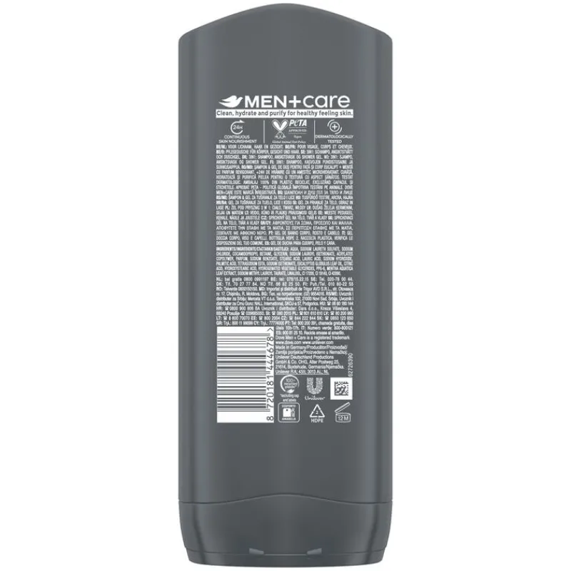 Dove Men + Care Showergel Eucalyptus + Mint 400 ML