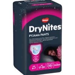 Huggies DryNites Frozen Luierbroekjes Meisjes 4 Tot 7 Jaar (17 - 30 kg) 10 stuks