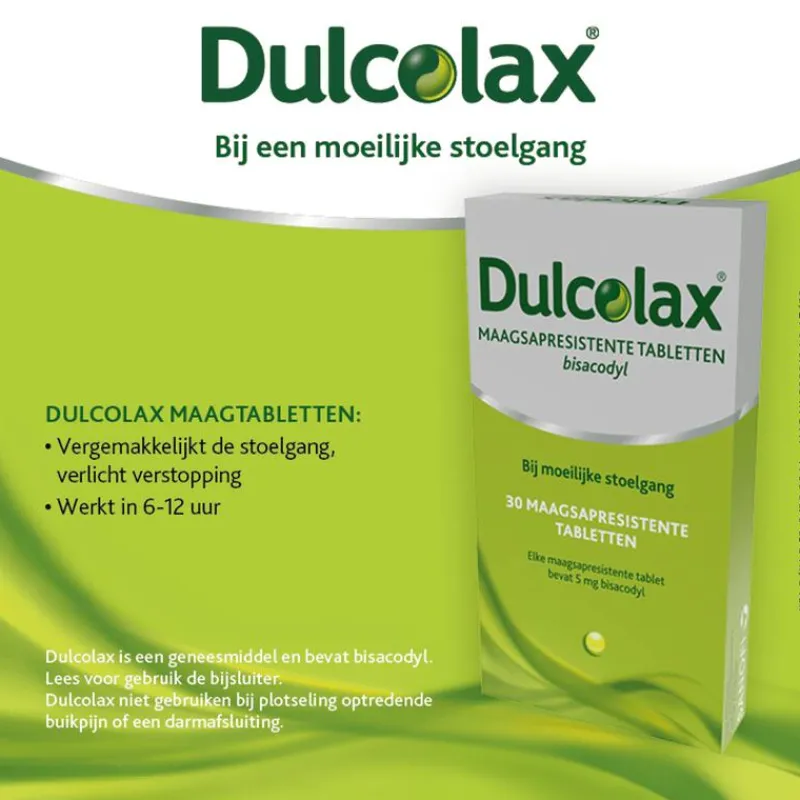 Dulcolax Bisacodyl Omhulde Tabletten 5 MG 30 Tabletten