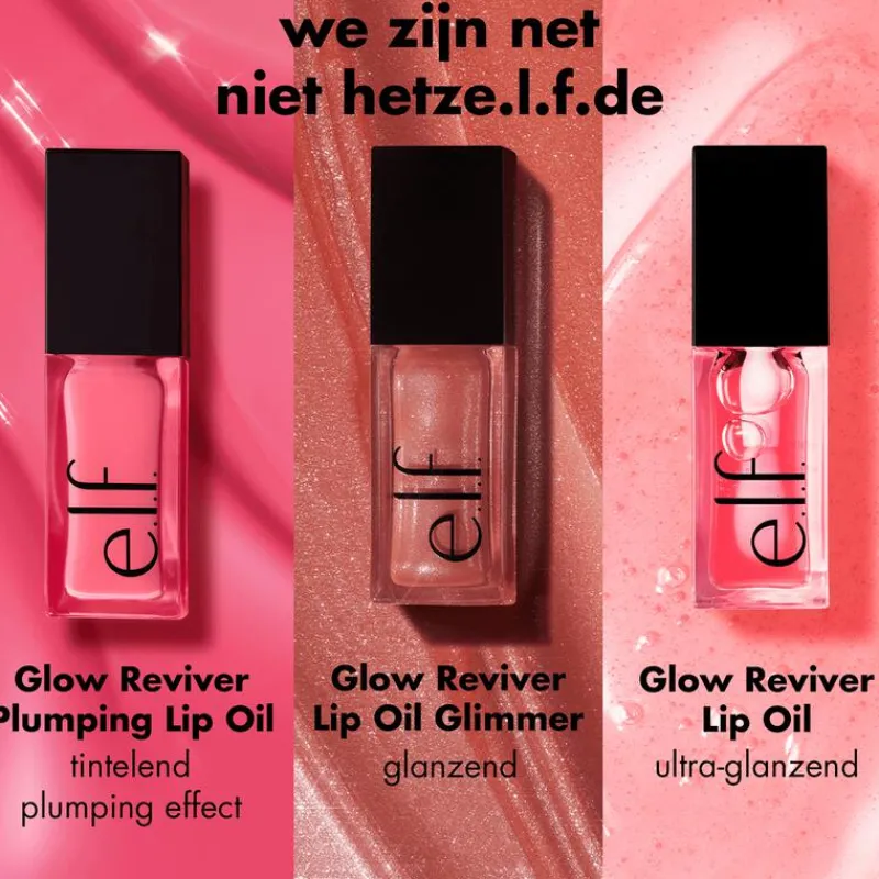 e.l.f. Glow Reviver Plumping Lip Oil Warm Pink
