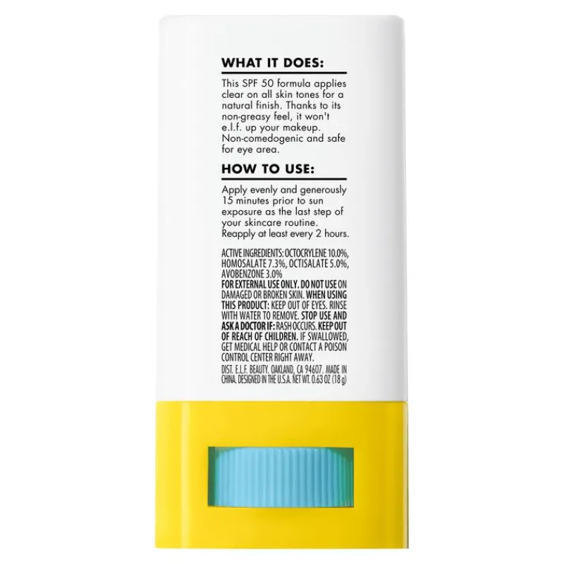 e.l.f. Suntouchable Invisi-Zonnebrand Stick SPF50