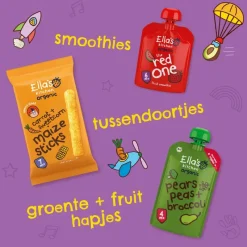Ella's Kitchen Maize Puffs Aardbei Banaan Snack Biologisch 6+ Maanden 20 GR