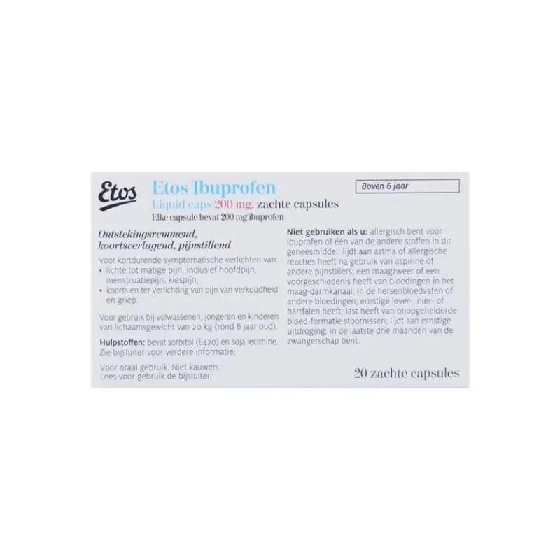 Etos Ibuprofen 200 mg Liquid Caps