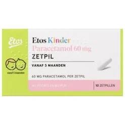 Etos Kinderparacetamol 60 mg Zetpil