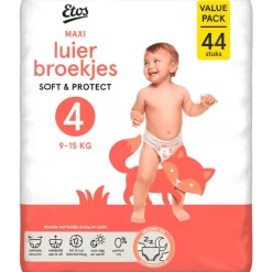 Etos Luierbroekjes Maxi Maat 4 9-15 kg Value Pack 44 stuks