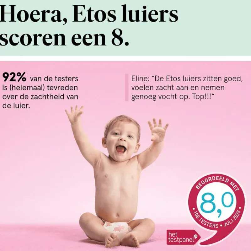 Etos Luiers Extra Large Maat 6 13-18 kg Value pack 32 stuks