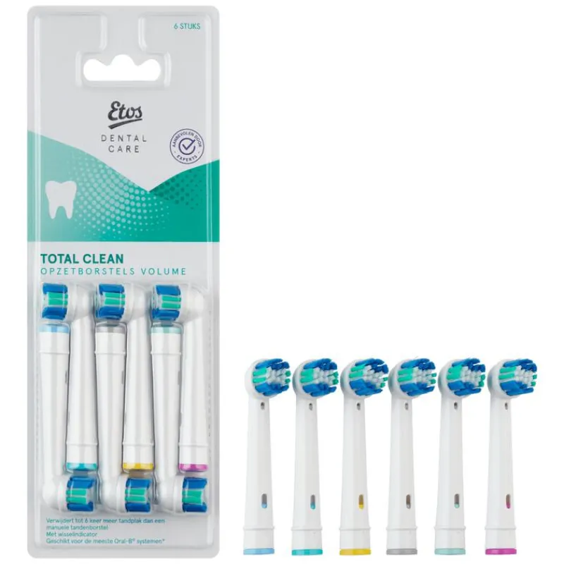 Etos Opzetborstel Total Clean 6 stuks