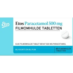 Etos Paracetamol 500 mg Filmomhulde Tabletten 50st