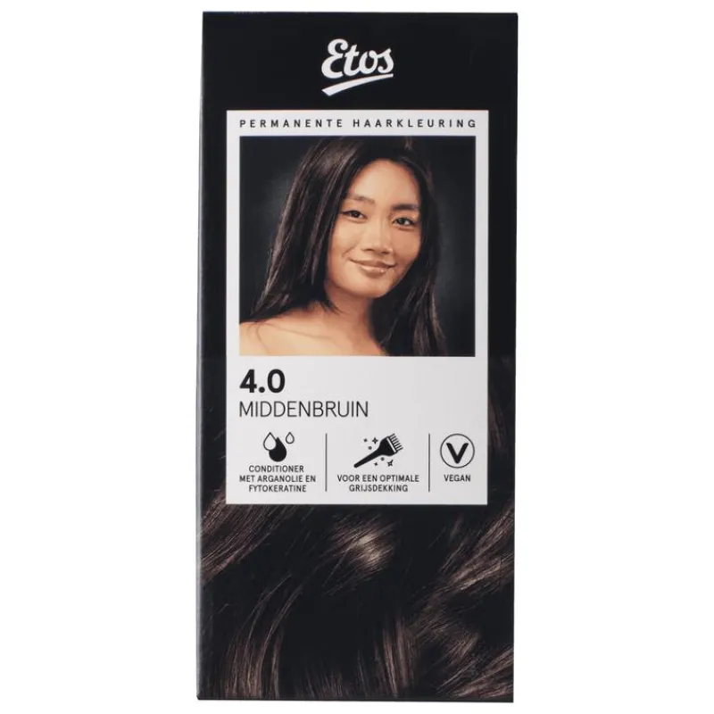 Etos Permanente Haarkleuring 4.0 middenbruin