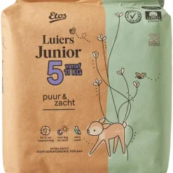 Etos Puur & Zacht Luiers Junior Maat 5 11+ kg 22 stuks
