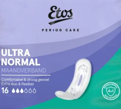 Etos Ultra Maandverband Normal 16 stuks