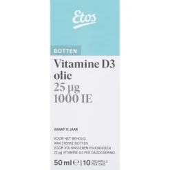 Etos Vitamine D3 Hooggedoseerd Olie