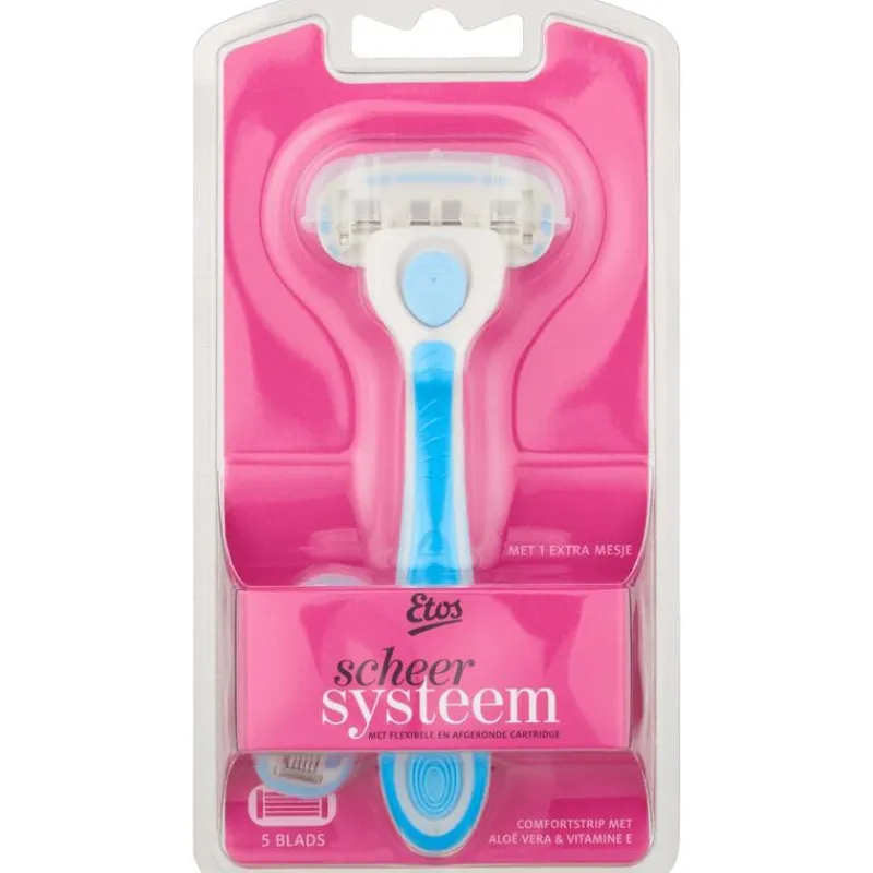 Heren Etos Vrouw Scheersysteem Blauw 5-Blads