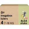Etos Woezel & Pip Luiers Maxi Maat 4 7-18 kg Megabox 4x34 stuks