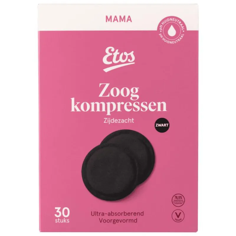 Etos Zoogcompressen Zwart 30 stuks