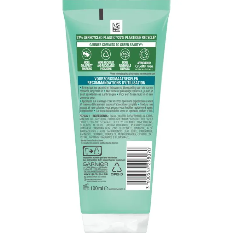 L'Oréal Paris Garnier Ambre Solaire Verzachtende Reisformaat Aftersun Melk 100 ML