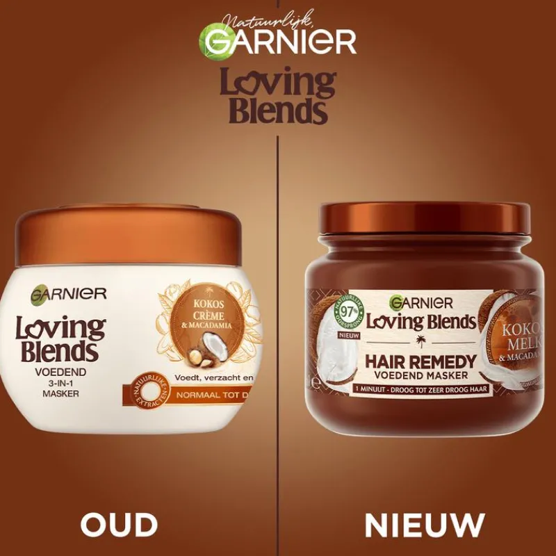 Garnier Loving Blends Kokosmelk & Macadamia Hair Remedy Haarmasker 340 ML