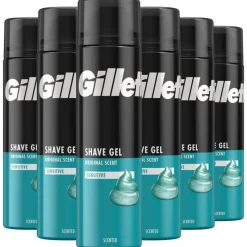 Heren Gillette Classic Sensitive Scheergel Gevoelige Huid 200 ML Multipack 6 stuks