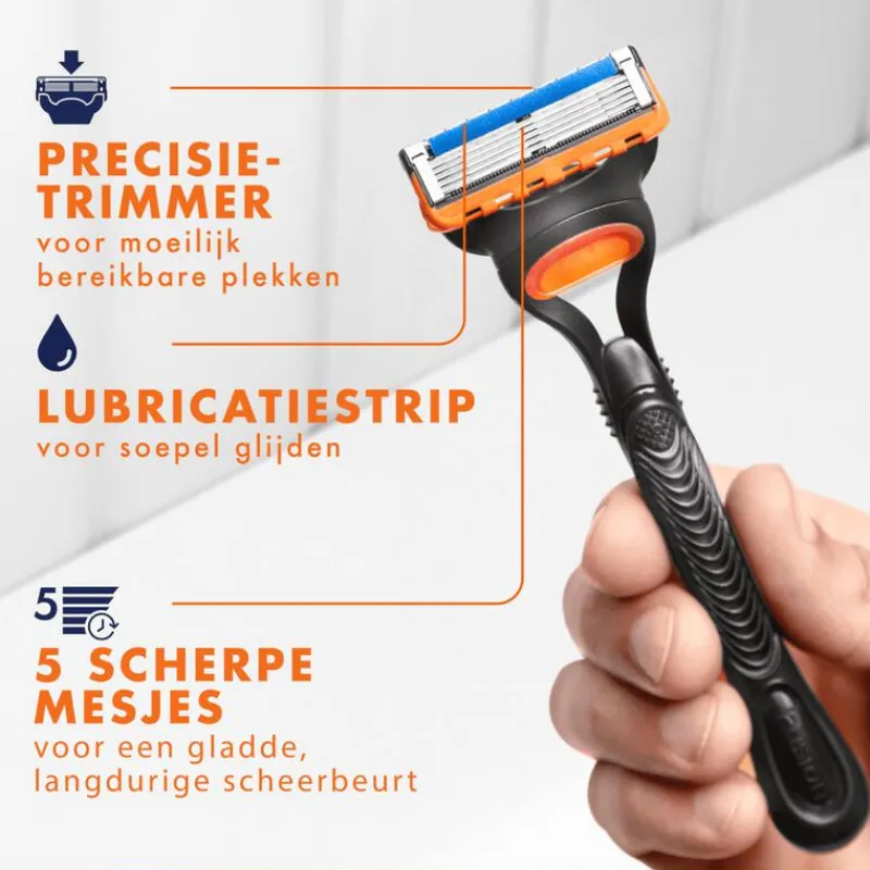 Heren Gillette Fusion5 Navulmesjes 4 Stuks