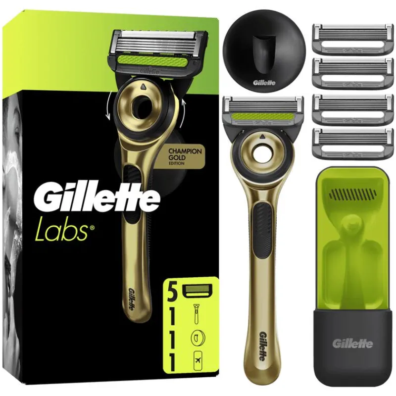 Heren Gillette Labs Scheersysteem Champion Gold met 5 Navulmesjes