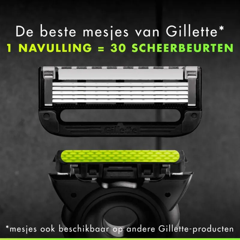 Heren Gillette Labs Scheersysteem Champion Gold met 5 Navulmesjes