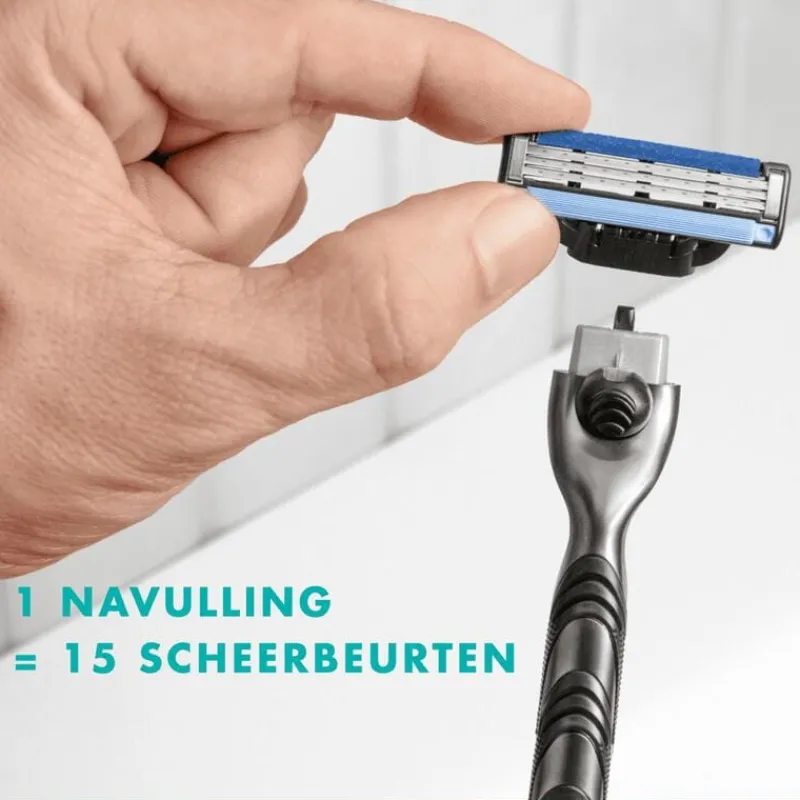 Heren Gillette Mach3 Navulmesjes 20 Stuks