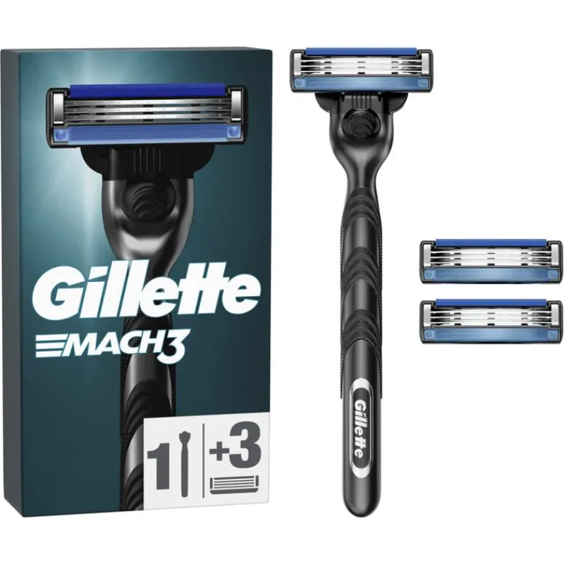 Heren Gillette Mach3 Scheersysteem Met 3 Navulmesjes