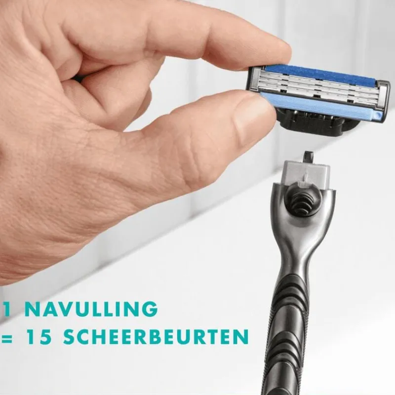 Heren Gillette Mach3 Scheersysteem Met 3 Navulmesjes