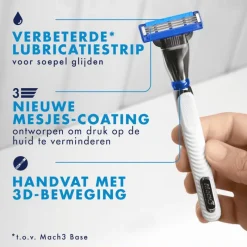 Heren Gillette Mach3 Turbo Navulmesjes 5 Stuks