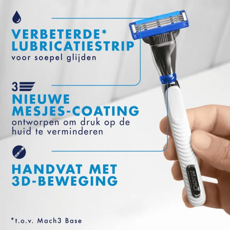 Heren Gillette Mach3 Turbo Scheermesjes 8 stuks