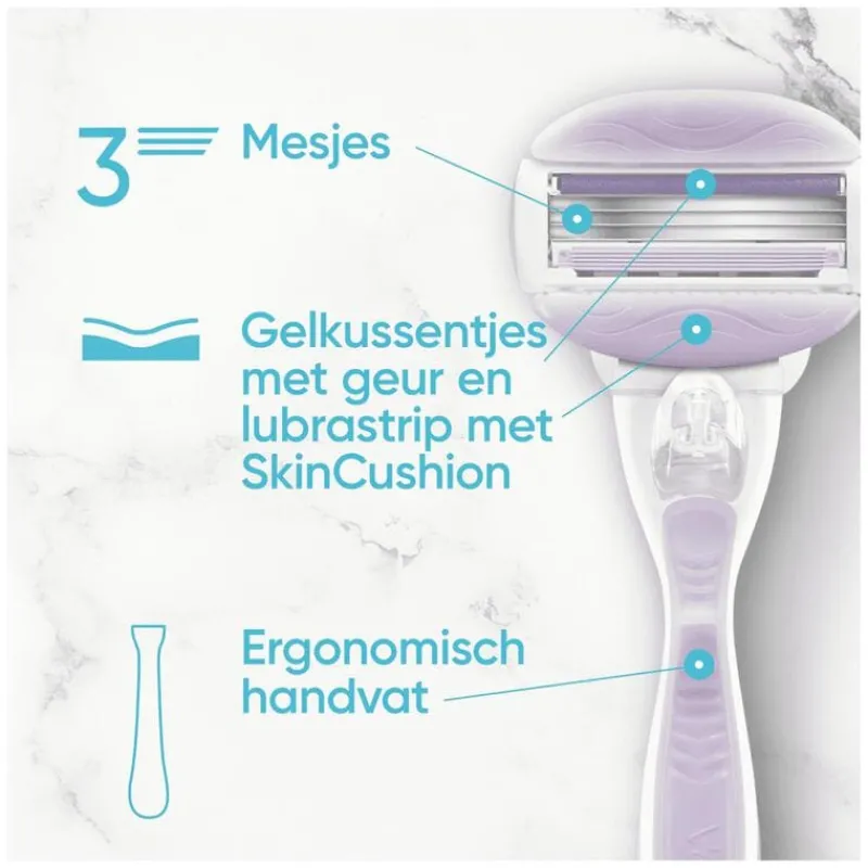 Heren Gillette Venus ComfortGlide Breeze Scheersysteem + 2 Navulmesjes