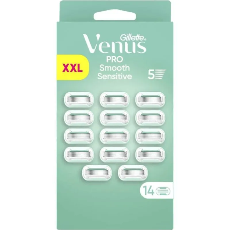 Heren Gillette Venus Pro Smooth Sensitive Navulmesjes 14 Stuks